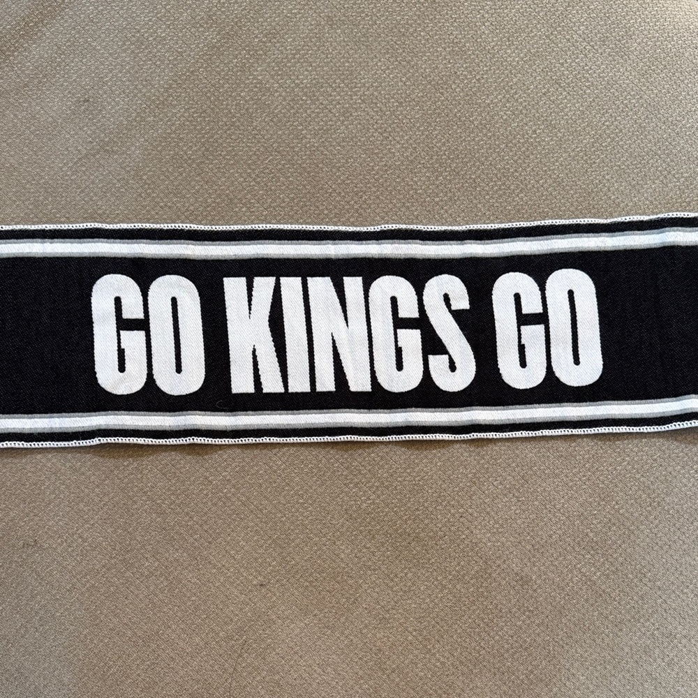 Black and White 'Go Kings Go' Scarf